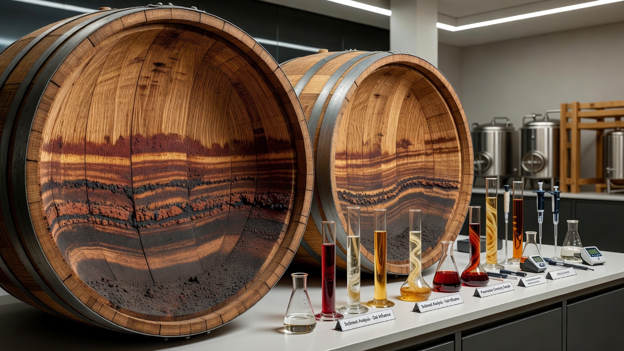 Sediment Patterns in Oak Aging Vessels and Their Influence on Preservation Chemistry